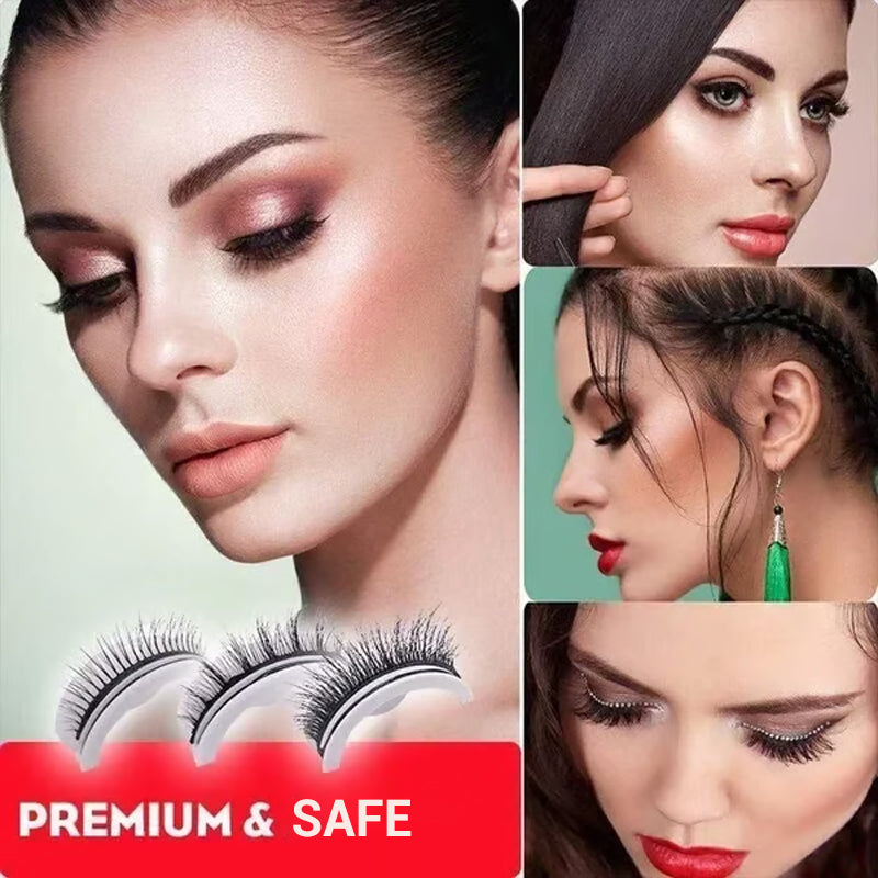 Glue-Free Self-Adhesive Lashes – 3-Second, Natural & Reusable