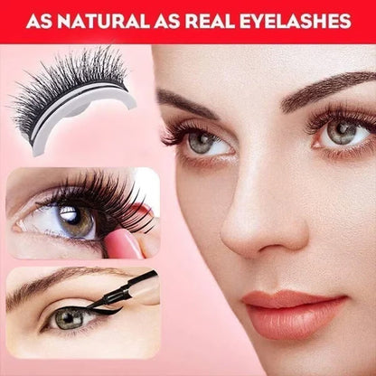 Glue-Free Self-Adhesive Lashes – 3-Second, Natural & Reusable