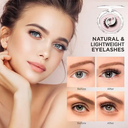 Glue-Free Self-Adhesive Lashes – 3-Second, Natural & Reusable