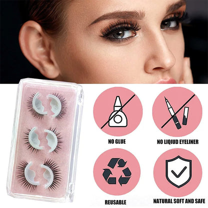 Glue-Free Self-Adhesive Lashes – 3-Second, Natural & Reusable