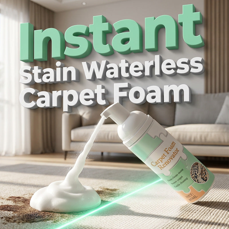🔥LAST DAY 50% OFF | Waterless Carpet Foam Stain Remover with Towel