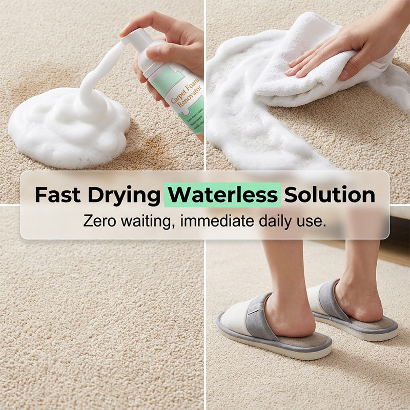 🔥LAST DAY 50% OFF | Waterless Carpet Foam Stain Remover with Towel